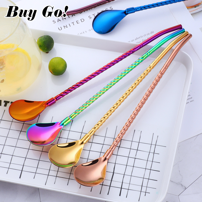 Bar Spoon Twisted - 1PC Lunga Big Contorto Cucchiaio di