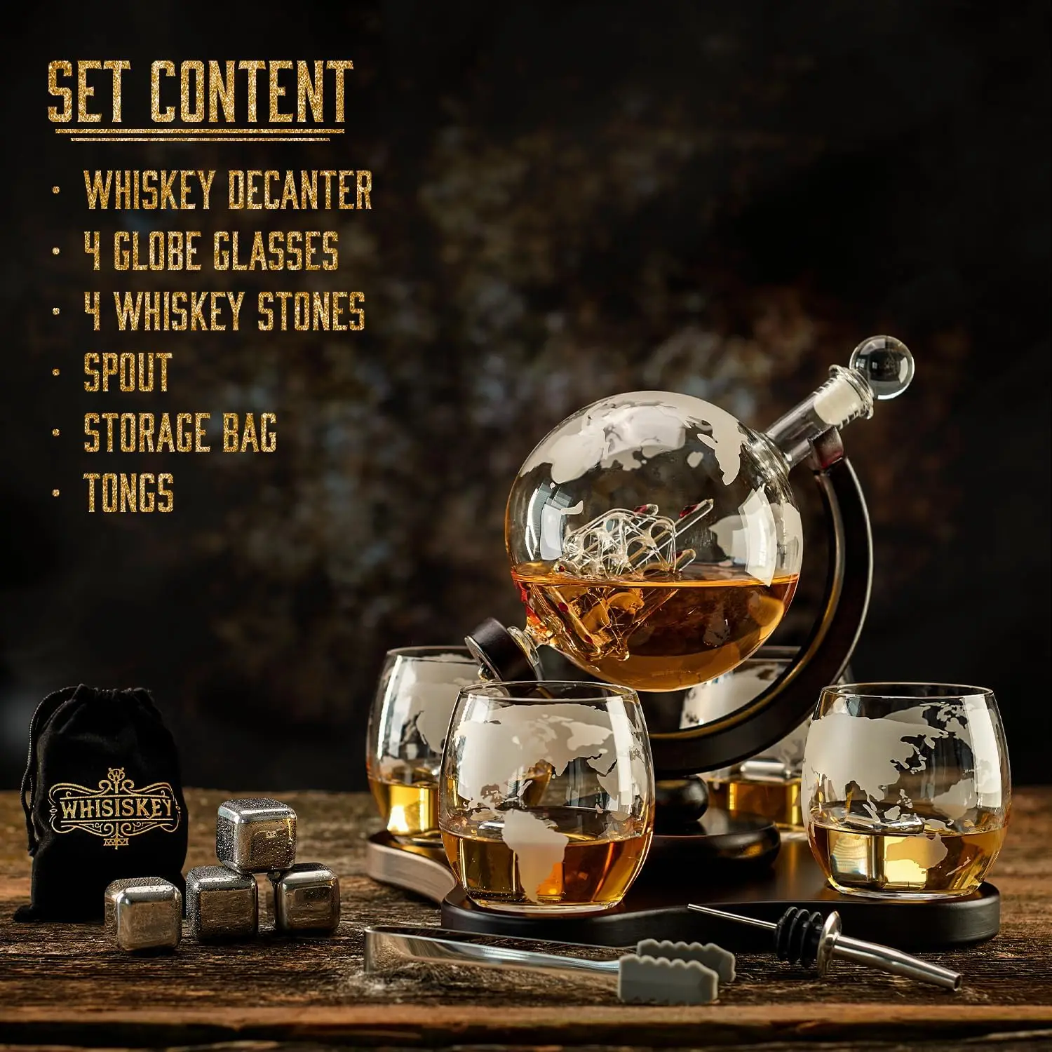 Decanter Globe Set - Nincihui Creative glass decanter set da
