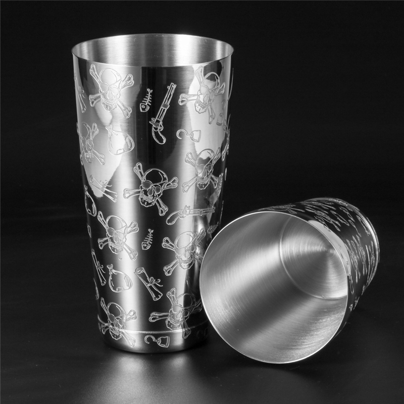500 ml/800 ml incisione teschi - Boston Shaker Set recensione e prezzo