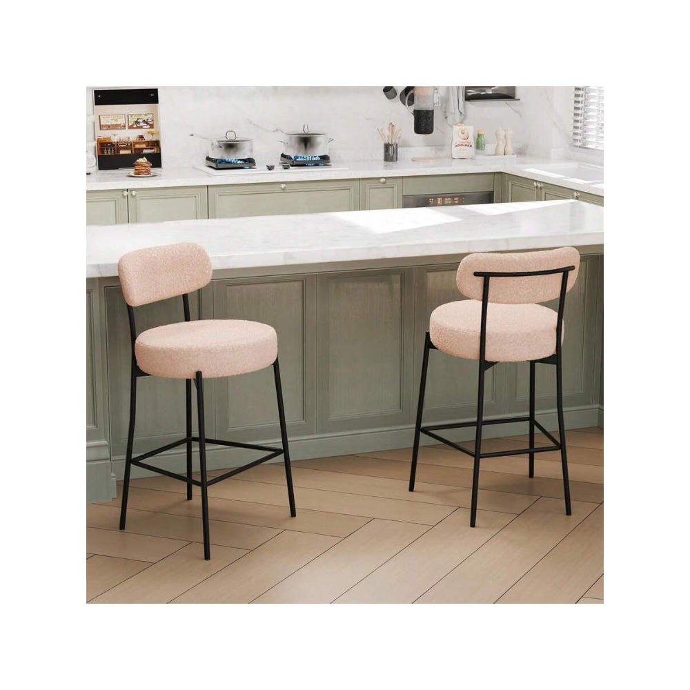 Set di 2 sgabelli da bar beige - Home Bar Set recensione e prezzo