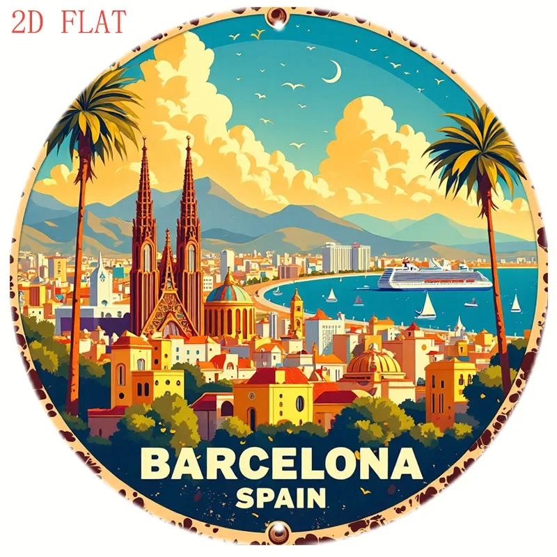 Targa in metallo rotonda da 8  - Home Barcelona recensione e prezzo