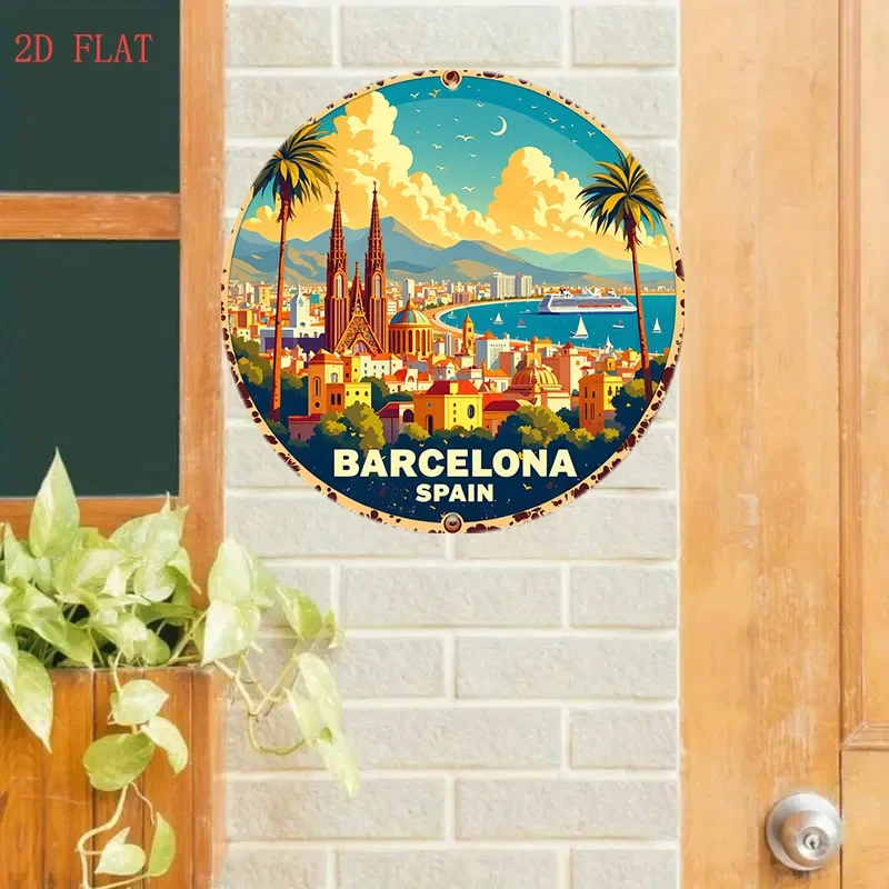 Targa in metallo rotonda da 8  - Home Barcelona recensione e prezzo