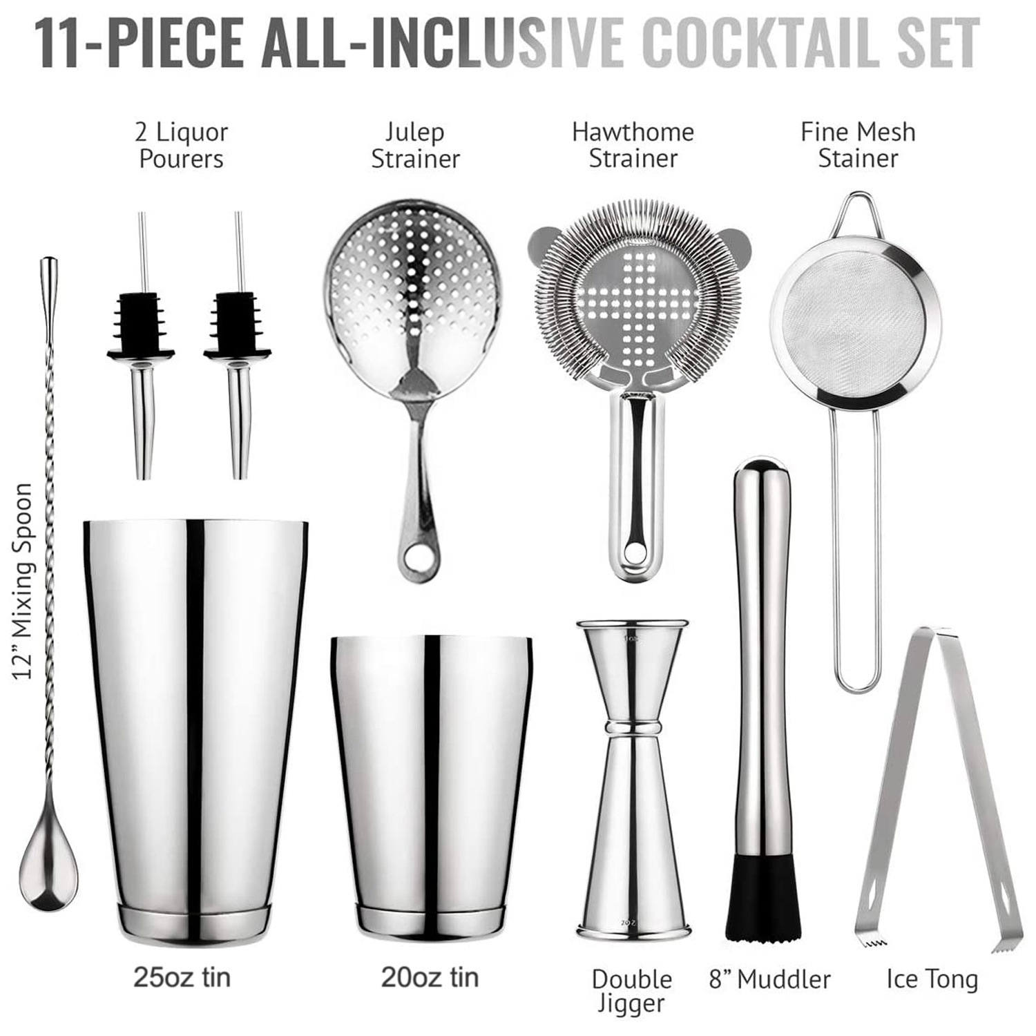 Set di 11 Pezzi per Cocktail B - Boston Shaker Set recensione e prezzo